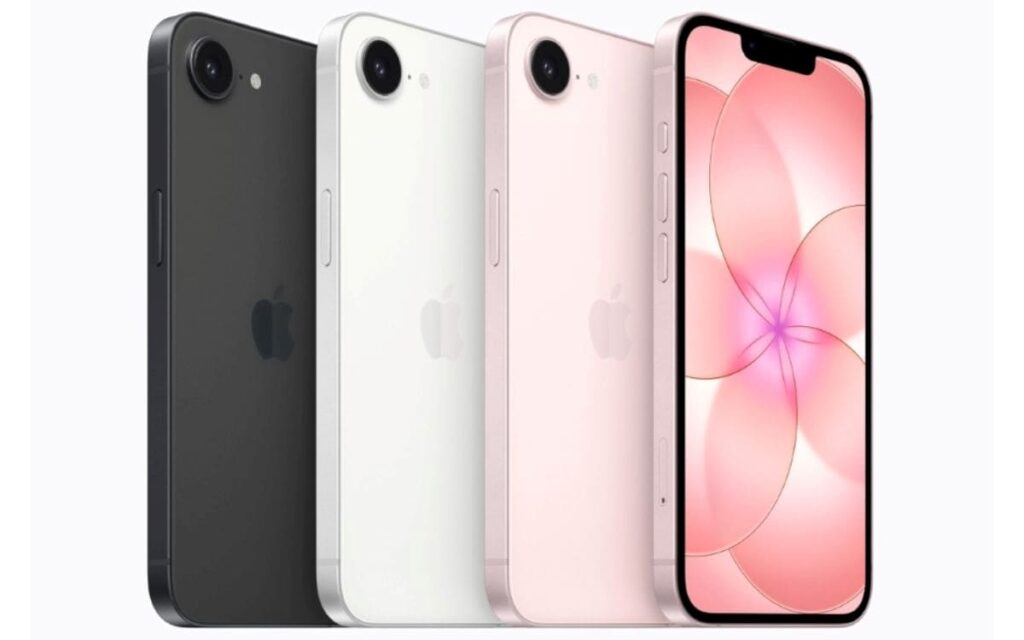 Apple iPhone 17e couleurs noir blanc et rose design du smartphone Apple 2026