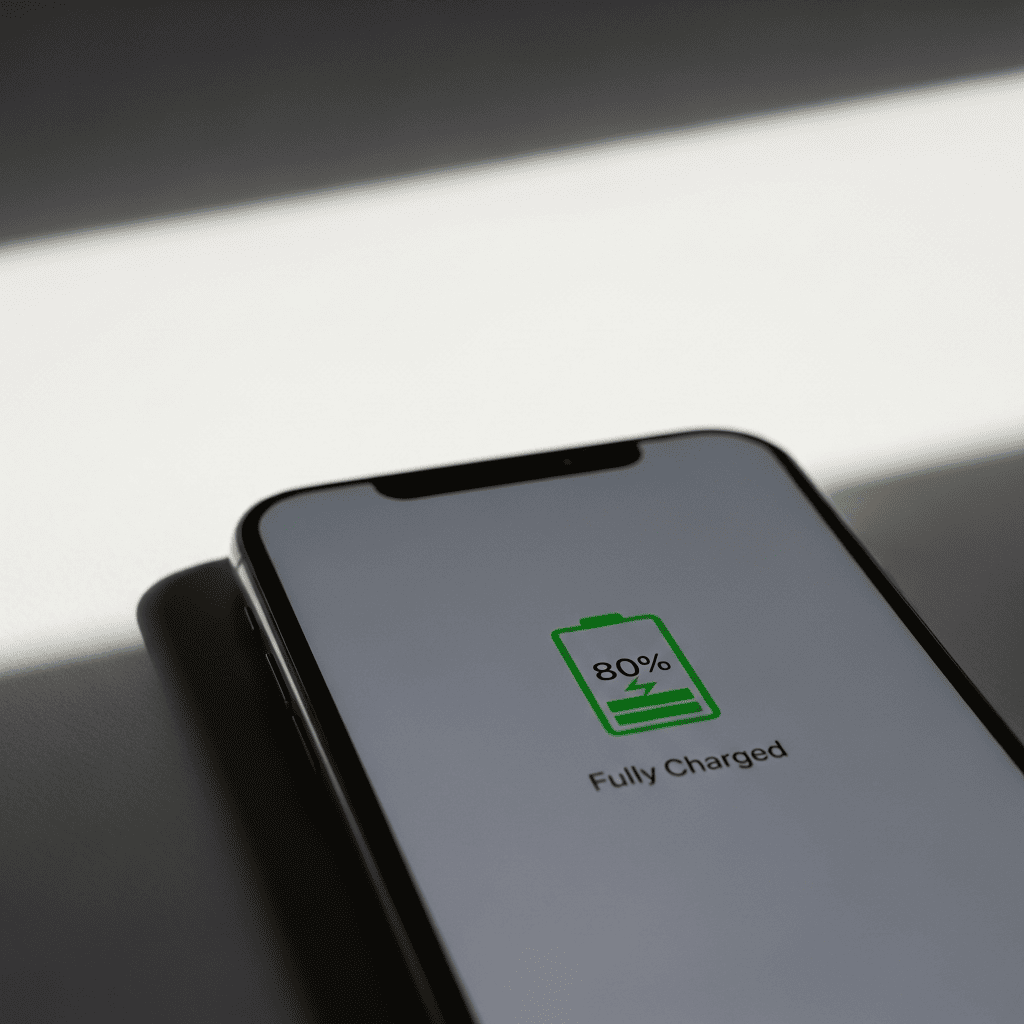 Illustration conceptuelle d'un smartphone en train de se faire nettoyer par des icônes de balai et de chiffon.